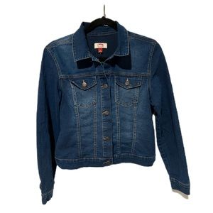l.e.i. Girl’s Denim Blue Stretch Jean Jacket Size L